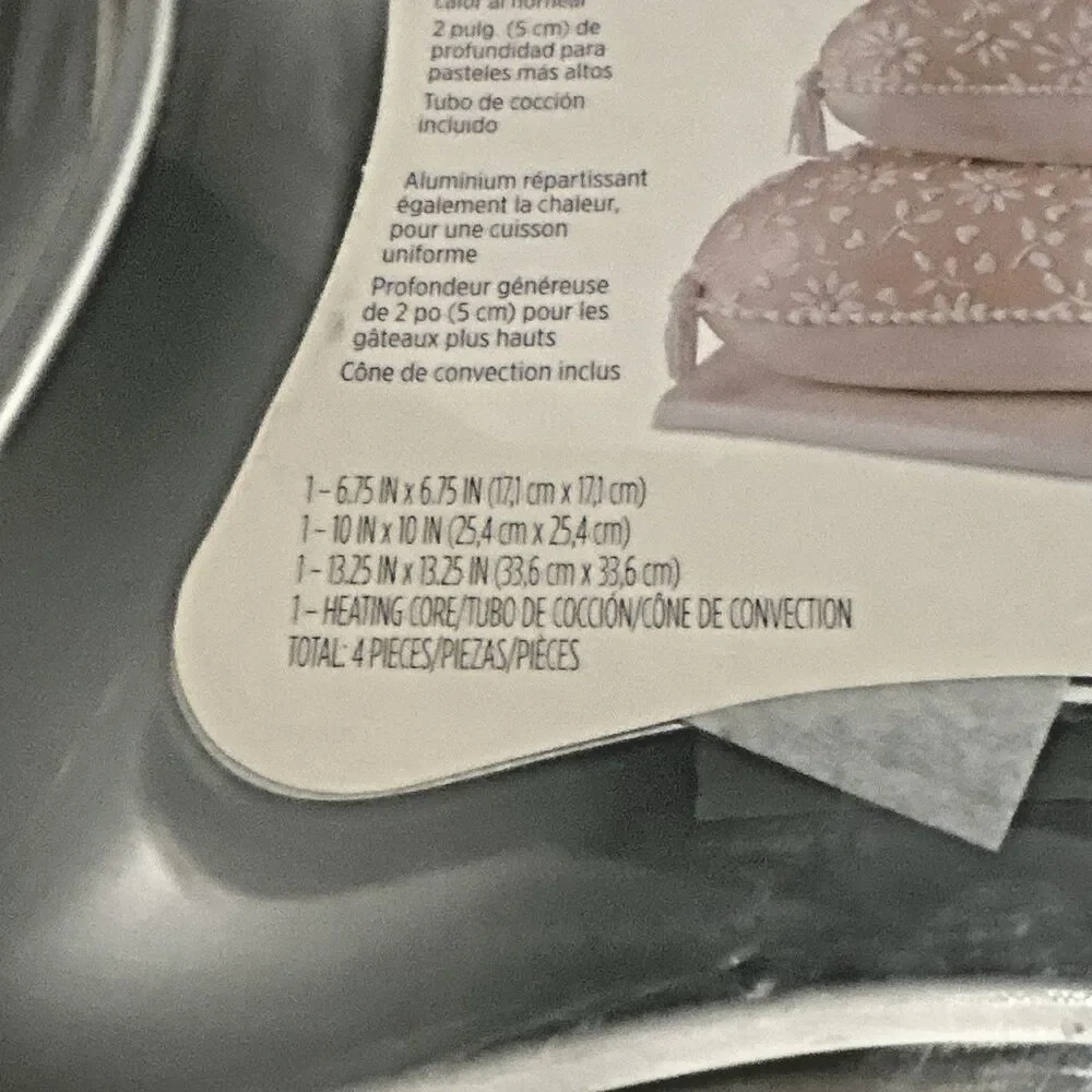 Wilton Performance Pans Pillow Cake Pan Set 4-Piece with Heating Core New Sealed